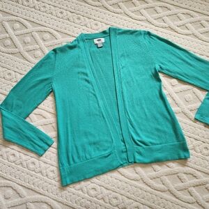 S OPENFRONT GREEN SWEATER CARDIGAN